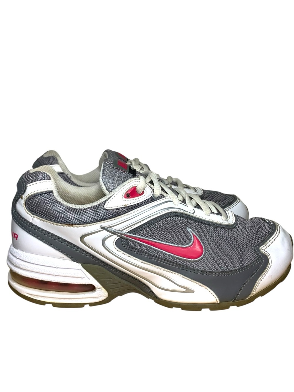 Retro Nike Air Max Motor Running Shoes Gray White Patent Low Sneakers Sz 7 Y2K - Picture 3 of 16
